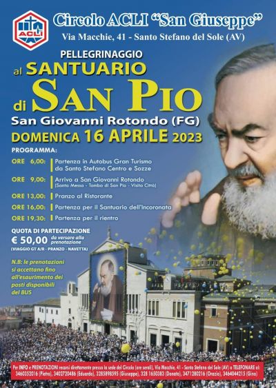 Pellegrinaggio al Santuario di San Pio - Circolo Acli &quot;San Giuseppe&quot; (AV)