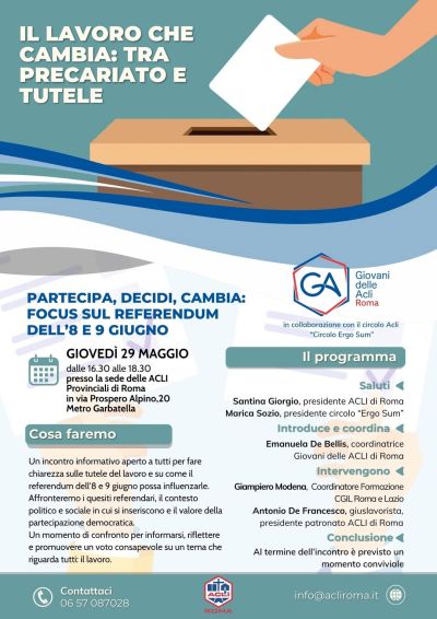 Il lavoro che cambia: Tra precariato e tutele - Acli Roma (Roma)