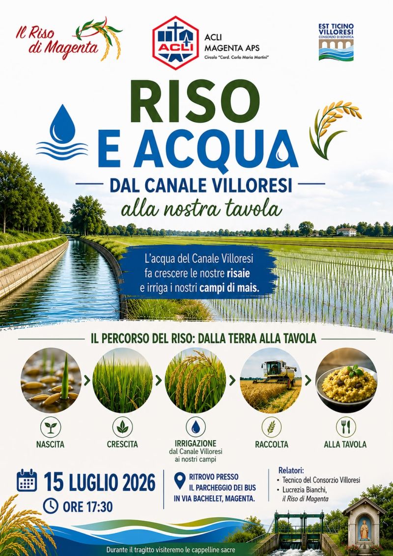 RISO E ACQUA - DAL CANALE VILLORESI ALLA NOSTRA TAVOLA - ACLI MAGENTA APS (MI)
