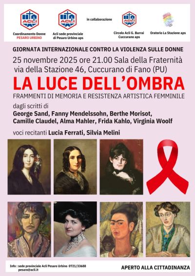 La luce dell'ombra - Cuccurano di Fano (PU) - Coordinamento Donne Acli Pesaro Urbino e Acli Pesaro Urbino (PU)