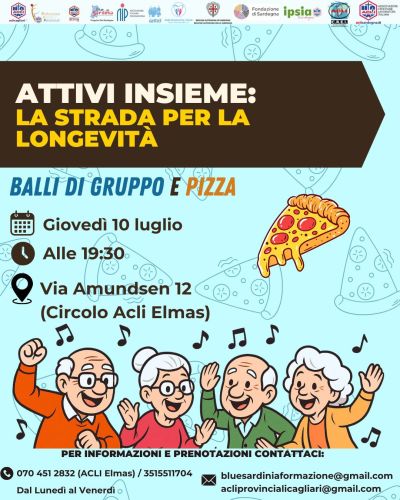 Attivi Insieme: Balli di gruppo e pizza - Elmas (CA) - Circolo Acli Elmas (CA)
