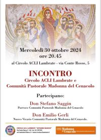 Incontro con la Comunità Pastorale Madonna del Cenacolo - Circolo Acli Lambrate (MI)