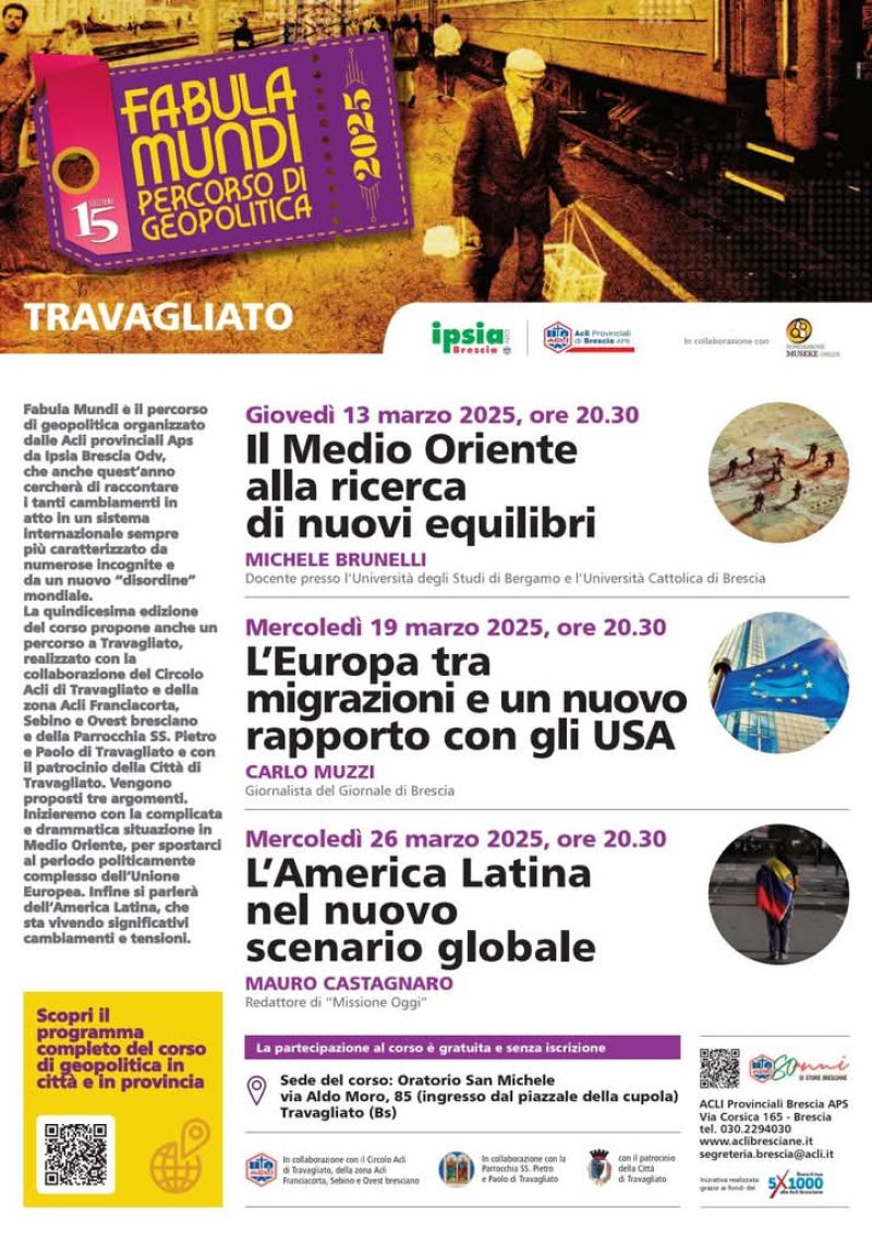 L'Europa tra migrazioni e un nuovo rapporto con gli USA - Circolo Acli Travagliato e Acli Brescia (BS)
