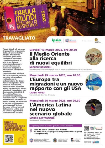 L'Europa tra migrazioni e un nuovo rapporto con gli USA - Circolo Acli Travagliato e Acli Brescia (BS)