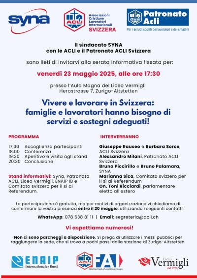 Vivere e lavorare in Svizzera - Acli Svizzera