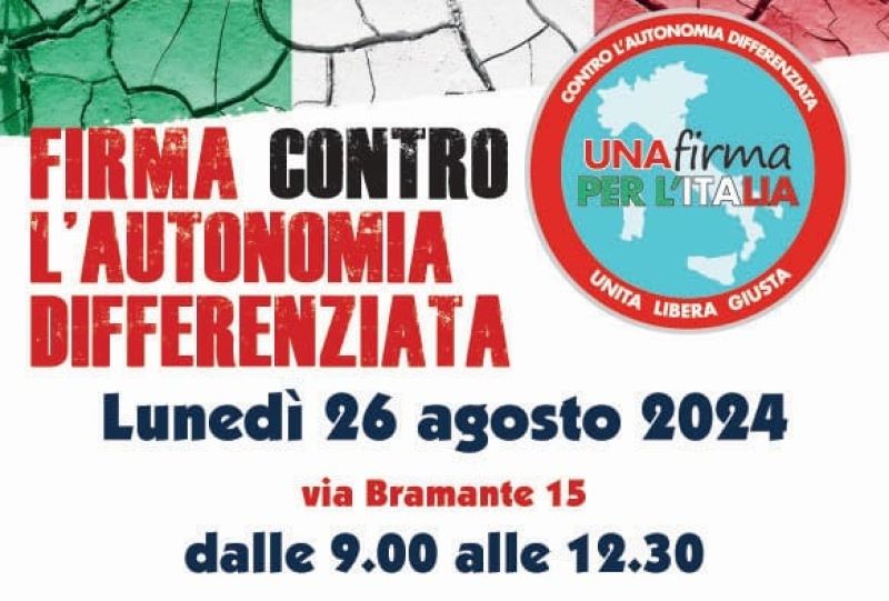 Firma Contro l&#039;Autonomia Differenziata - Circoli Acli Cinisello Balsamo (MI)