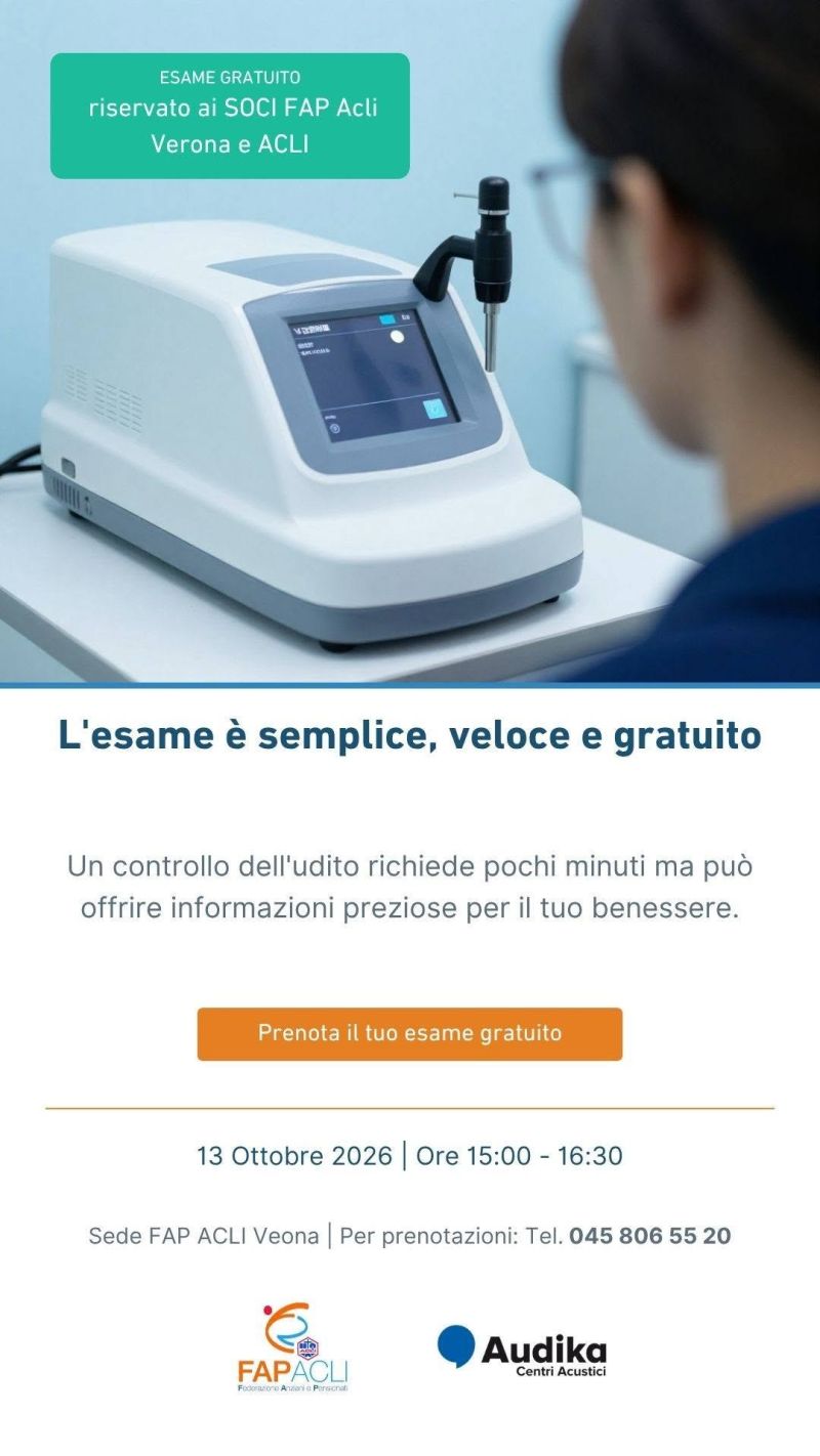 ESAME GRATUITO DELL'UDITO - FAP ACLI VERONA