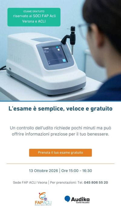ESAME GRATUITO DELL'UDITO - FAP ACLI VERONA