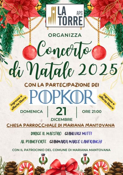 Concerto di Natale 2025 - Mariana Mantovana (MN) - La Torre Aps aff. Acli Arte e Spettacolo Mantova (MN)