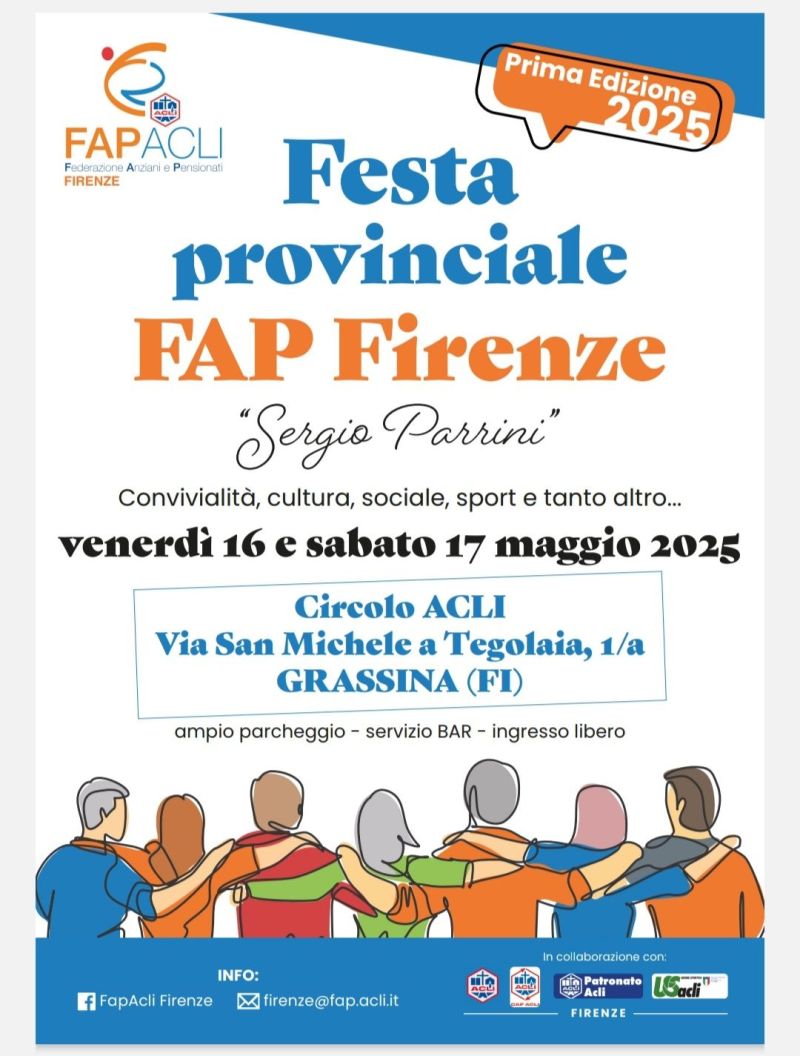 Festa provinciale FAP Firenze - FAP Firenze, Acli Firenze e Circolo Acli Grassina (FI)
