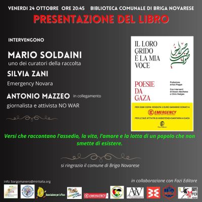 Presentazione del libro "Il loro grido è la mia voce" - Briga Novarese (NO) - Acli Novara (NO)
