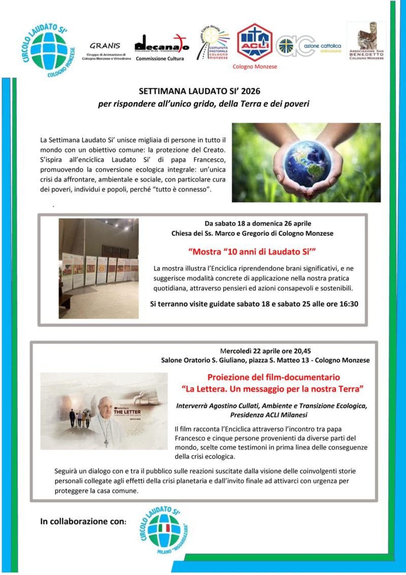 SETTIMANA LAUDATO SII - COLOGNO MONZESE