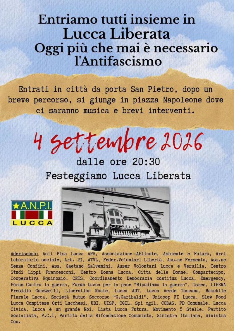 ENTRIAMO TUTTI INSIEME IN LUCCA LIBERATA - ACLI PISA E LUCCA