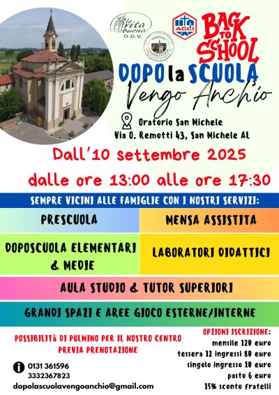 Back to School - San Michele (AL) - Circolo Acli San Michele (AL)