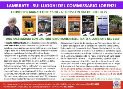 Una passeggiata con l'autore Gino Marchitelli - Circolo Acli Lambrate (MI)