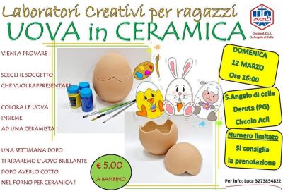 Uova in ceramica - Circolo Acli S. Angelo di Celle (PG)