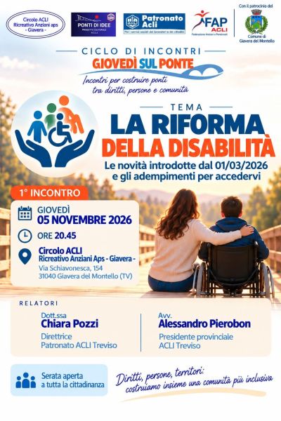LA RIFORMA DELLA DISABILITA' - CIRCOLO ACLI GIAVERA - GIAVERA DEL MONTELLO (TV)