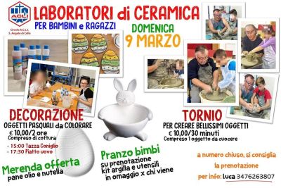 Laboratori di ceramica per bambini e ragazzi - Circolo Acli S. Angelo di Celle (PG)
