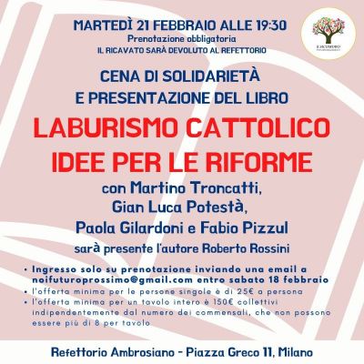 Presentazione libro &quot;Laburismo cattolico: Idee per le riforme&quot; - Acli Lombardia