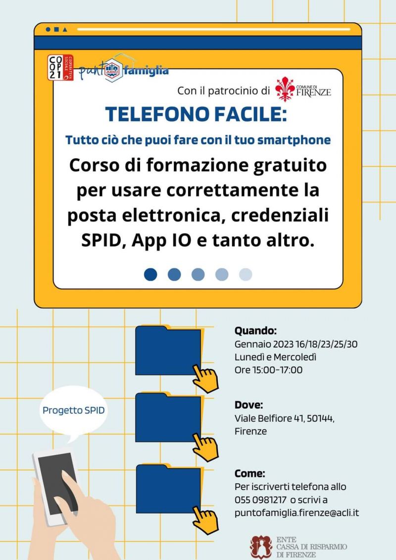 Telefono facile - Punto Famiglia Acli Firenze (FI)