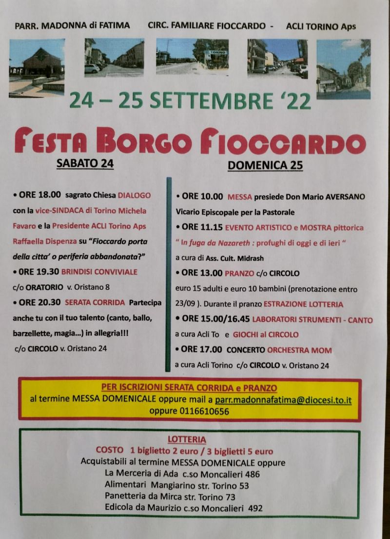 Festa Borgo Fioccardo - Circolo Familiare Fioccardo (To)