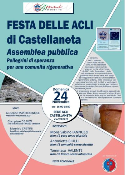 Festa delle Acli di Castellaneta: Assemblea pubblica - Circolo Acli Castellaneta (TA)