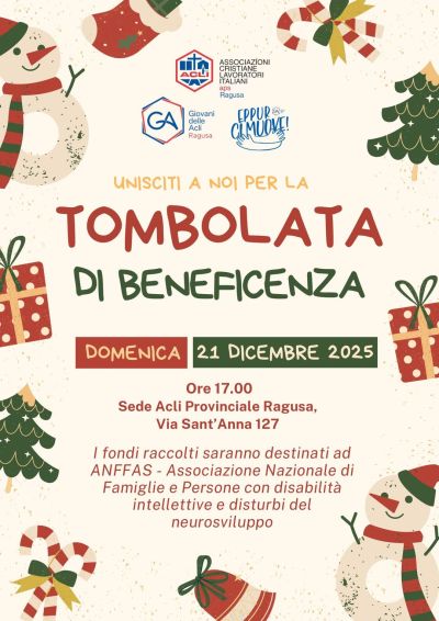 Tombolata di Beneficienza - Ragusa - Acli Ragusa e GA Ragusa (RG)