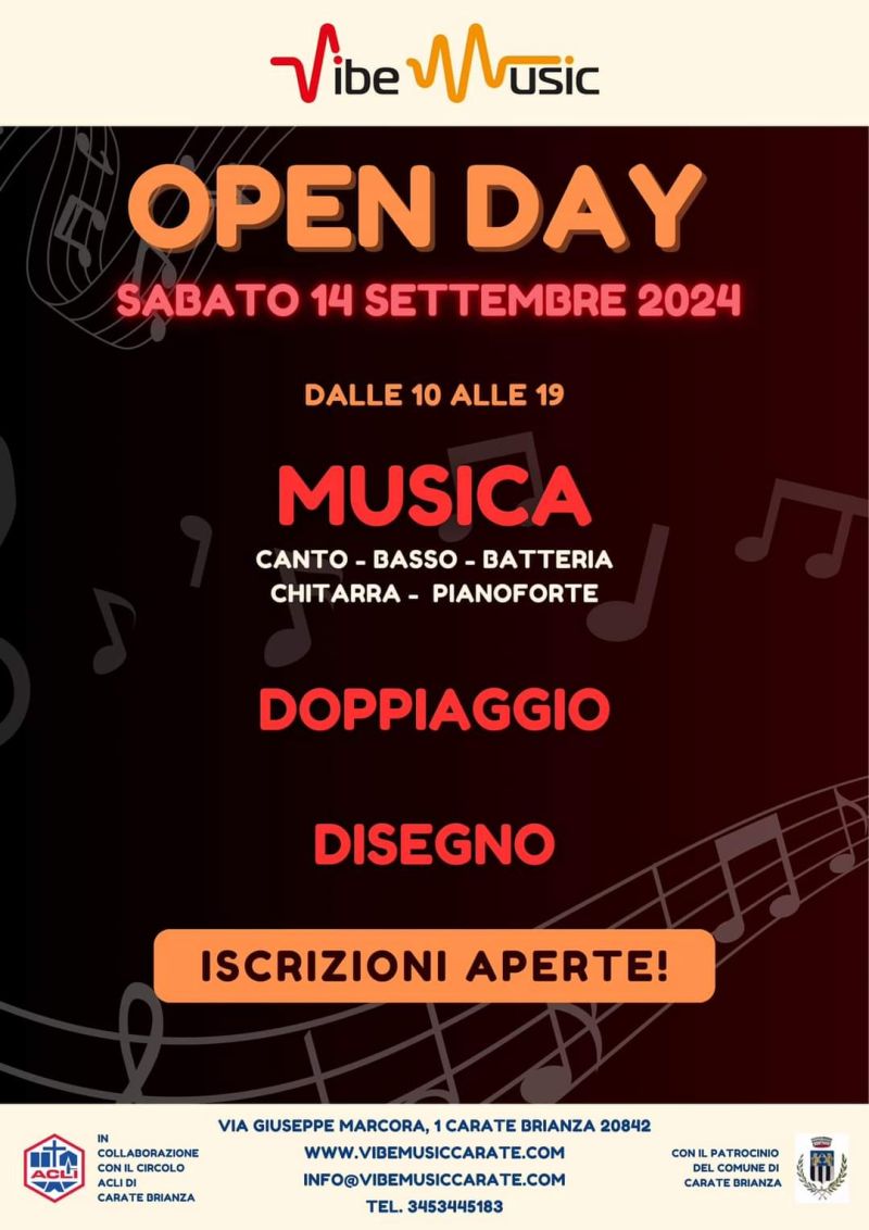 Open Day "Vibe Music" - Circolo Acli Carate Brianza (MI)