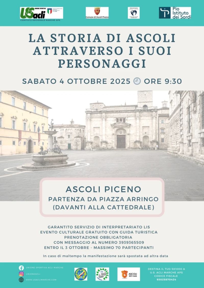 La stori di Ascoli attraverso i suoi personaggi - Ascoli Piceno - US Acli Marche