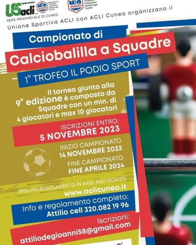 Campionato di Calciobalilla a Squadre - US Acli Cuneo e Acli Cuneo (CN)