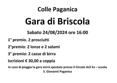 Gara di Briscola - Circolo Acli &quot;Insieme per Paganica&quot; (AQ)