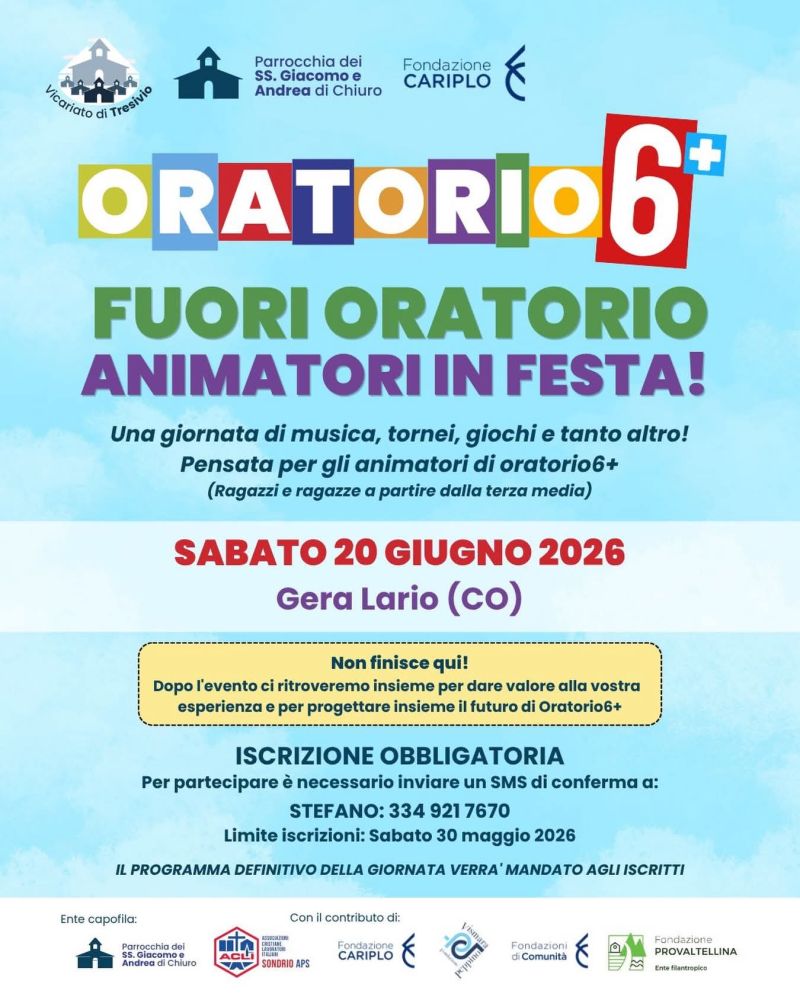 FUORI ORATORIO - ANIMATORI IN FESTA - GERA LARIO (CO)