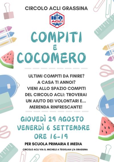 Compiti e cocomero - Circolo Acli Grassina (FI)