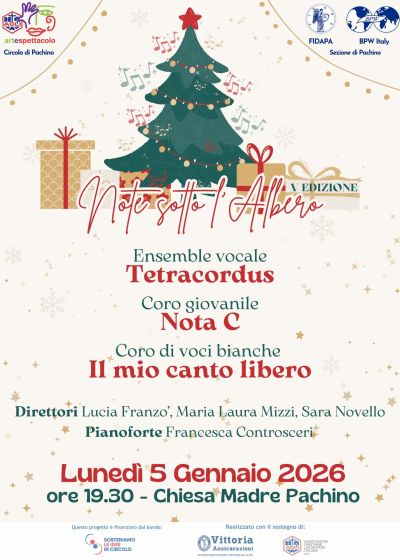 NOTE SOTTO L'ALBERO - CONCERTO - PACHINO (SR) - CIRCOLO ACLI PACHINO (SR) - ACLI ARTE E SPETTACOLO PACHINO (SR)