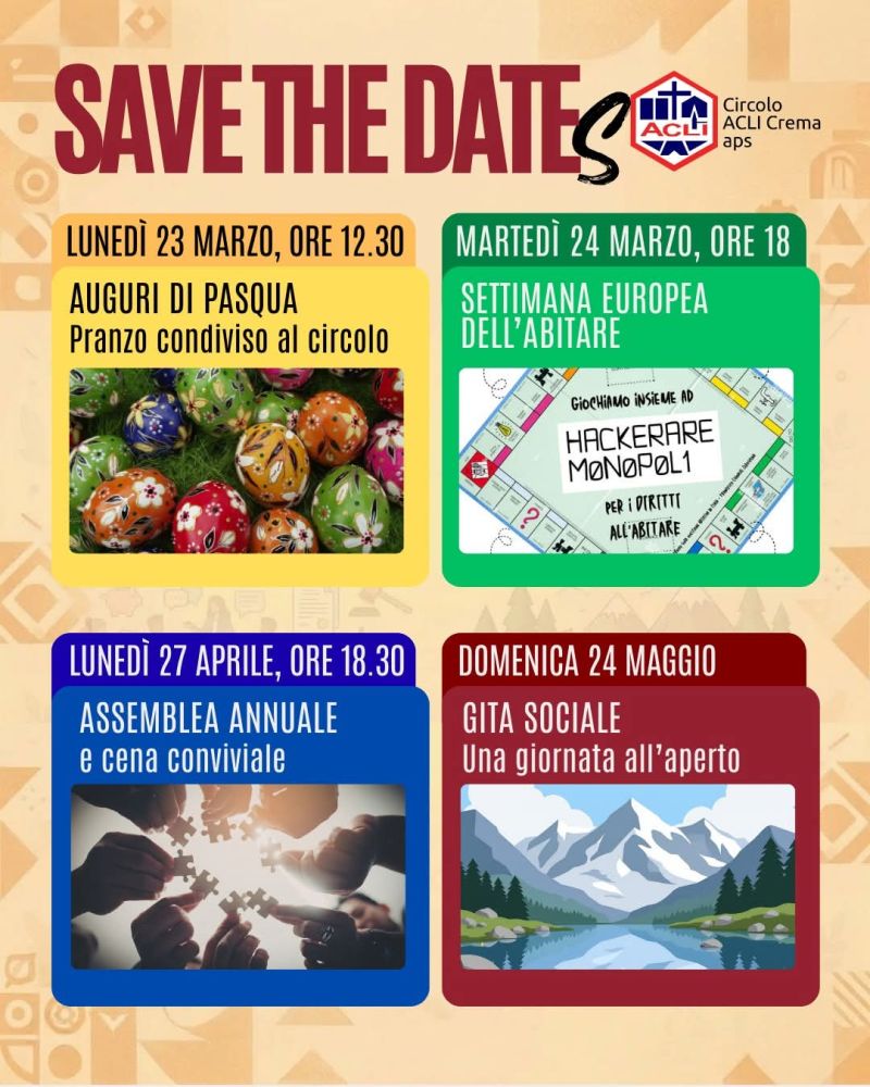 SETTIMANA EUROPEA DELL'ABITARE - CIRCOLO ACLI CREMA APS (CR)