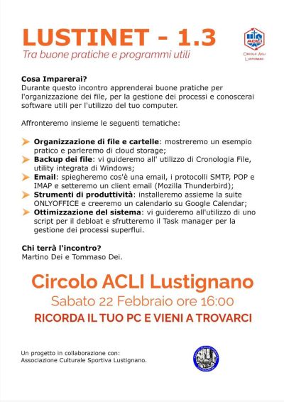 Lustinet 1.3 - Circolo Acli Lustignano (PI)