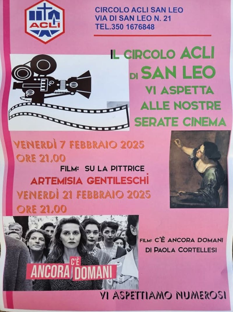Proiezione film "C'è ancora domani" - Circolo Acli San Leo (AR)