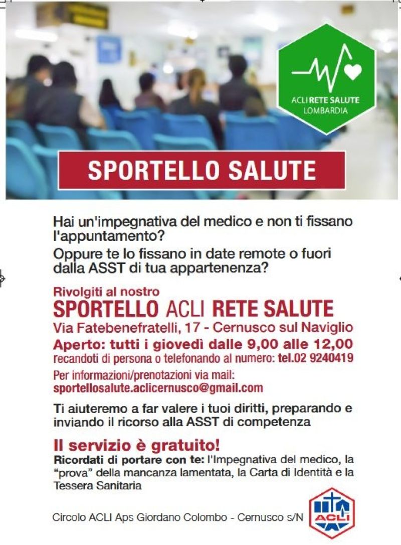 Sportello Salute - Circolo Acli Cernusco Sul Naviglio (MI)