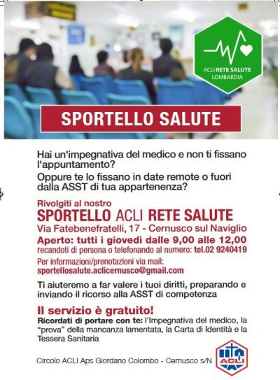 Sportello Salute - Circolo Acli Cernusco Sul Naviglio (MI)