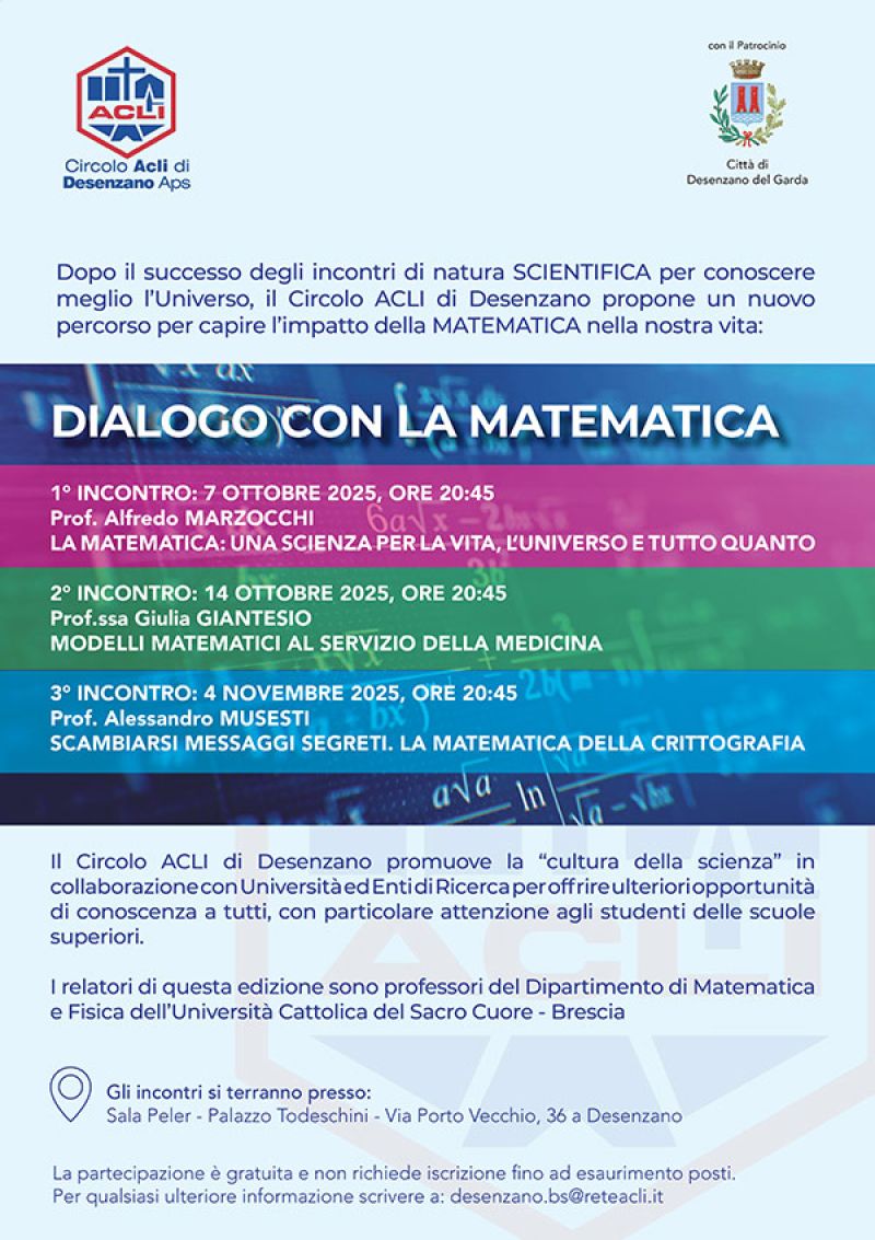 Dialogo con la matematica - Desenzano (BS) - Circolo Acli Desenzano (BS)