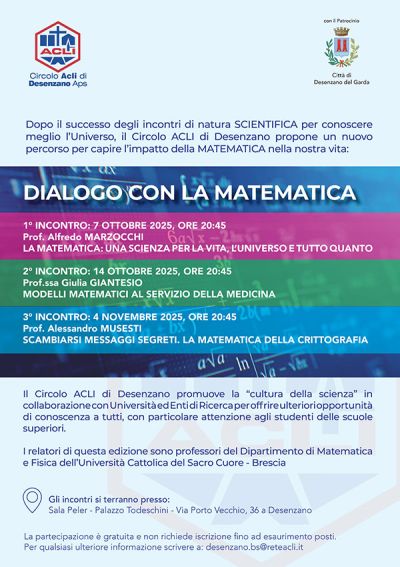 Dialogo con la matematica - Desenzano (BS) - Circolo Acli Desenzano (BS)