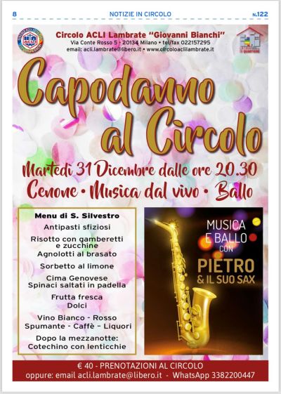 Capodanno al Circolo - Circolo Acli Lambrate (MI)