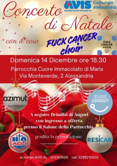 Concerto di Natale - Alessandria - Acli Alessandria e Circolo Acli Fuck Cancer Choir (AL)