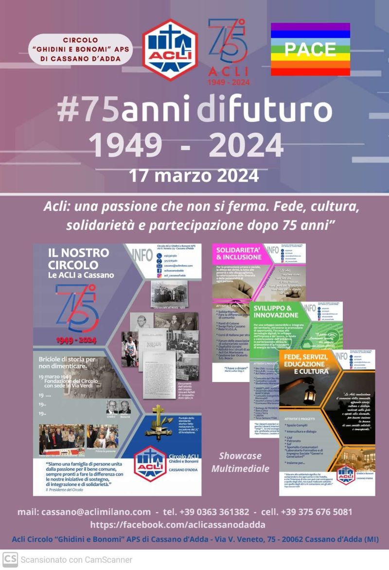 #75anni di futuro - Circolo Acli Cassano d'Adda (MI)