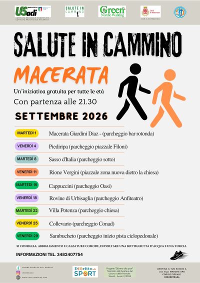 SALUTE IN CAMMINO - US ACLI MARCHE - US ACLI MACERATA - MACERATA (MC)
