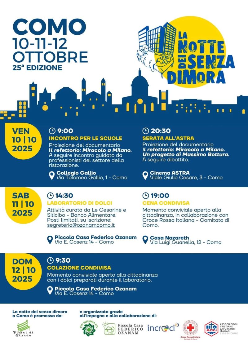 La notte dei senza dimora - Como - Acli Como (CO)