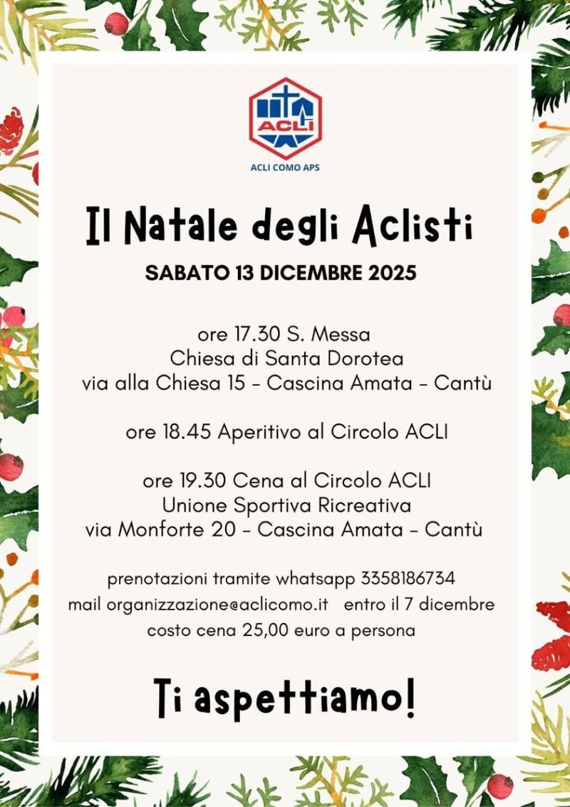 Il Natale degli Aclisti - Cantù - Acli Como (CO)