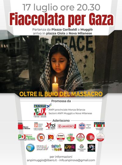 Fiaccolata per Gaza - Muggiò (MI) - Circolo Acli Muggiò (MI)