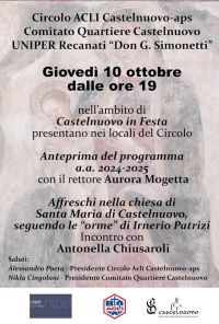 Affreschi nella chiesa di Santa Maria di Castelnuovo, seguendo le &quot;orme&quot; di Irnerio Patrizi - Circolo Acli Recanati (MC)