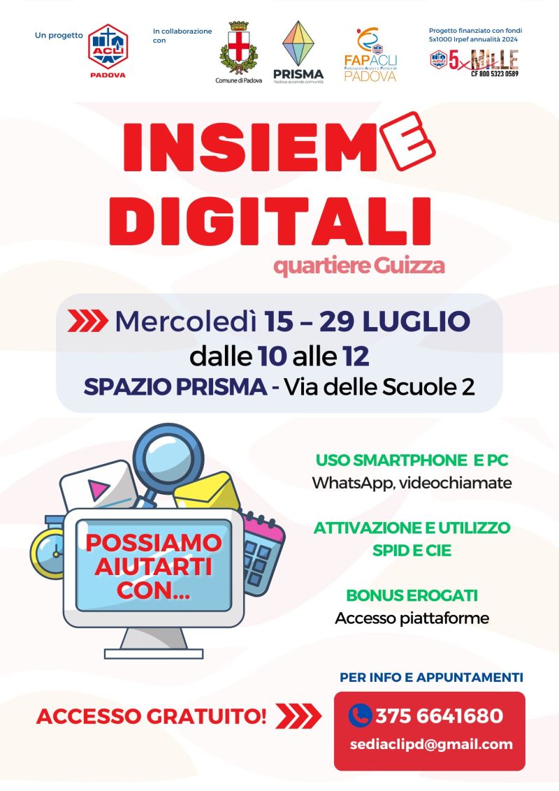 INSIEME DIGITALI - QUARTIERE GUIZZA - PADOVA - ACLI PADOVA (PD) - FAP PADOVA (PD)